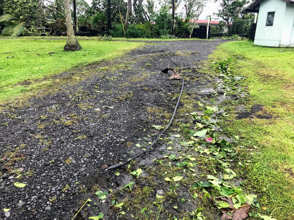 Downed Cable from Cyclone Gita