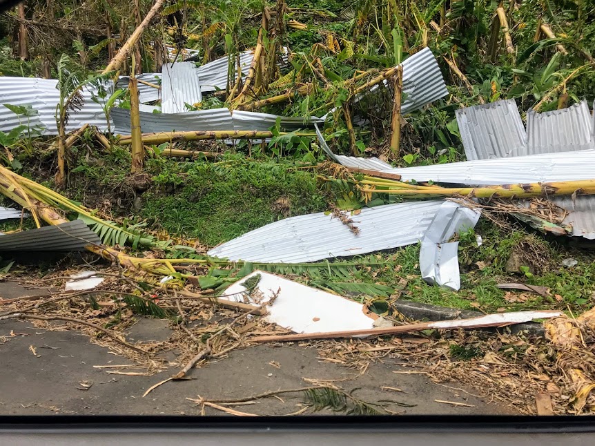 Debris caused by Cyclone Gita in American Samoa
